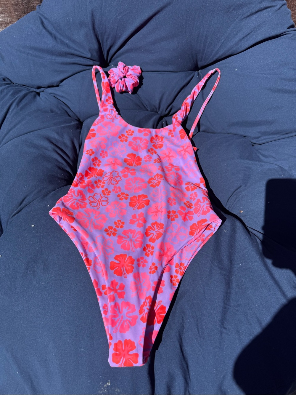 Kulani Kinis Cherry Berry One-Piece Swimsuit with Matching Scrunchie